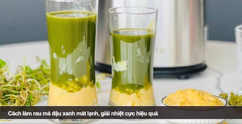 Cách làm rau má đậu xanh mát lạnh, giải nhiệt cực hiệu quả
